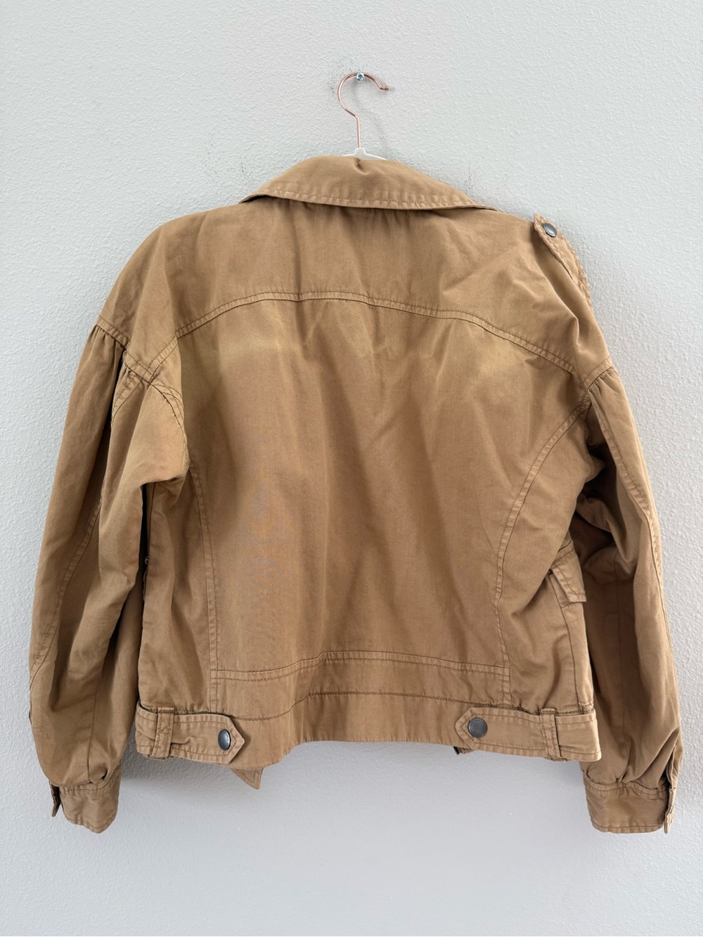 American Eagle Cropped Utility Jacket - Camel Chestnut Color Medium - Picture 5 of 9